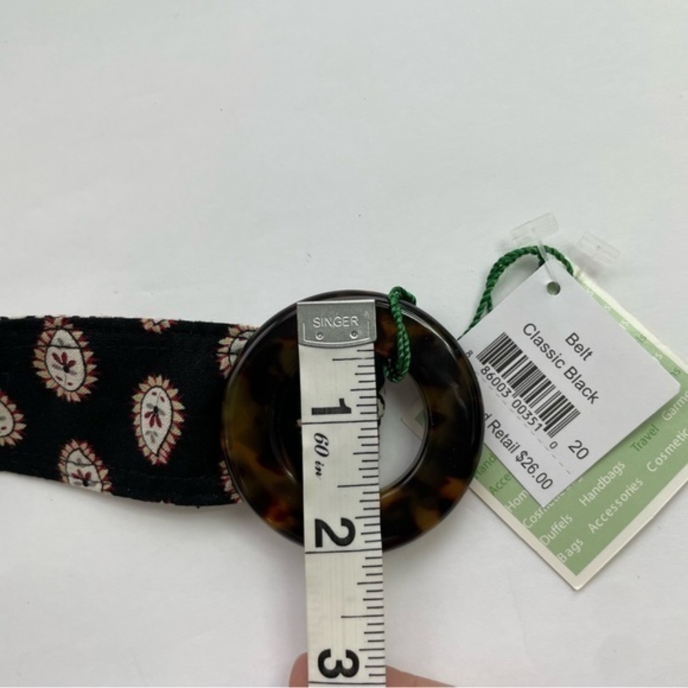 Vera Bradley Reversible Belt Black/Cream/Red‎ - Picture 8 of 12